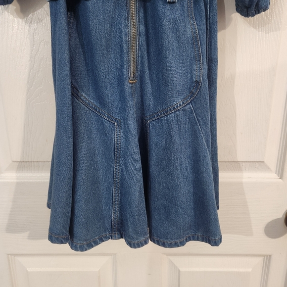 7 For All Mankind Blue Denim Mini Dress - Picture 13 of 16